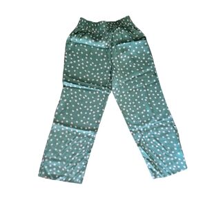 Swildens XXX Green White Polka Dot Satin Bottoms Pockets